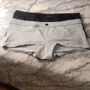 Victoria's Secret Charcoal and Light Gray Boxer Boy Shorts 2pair